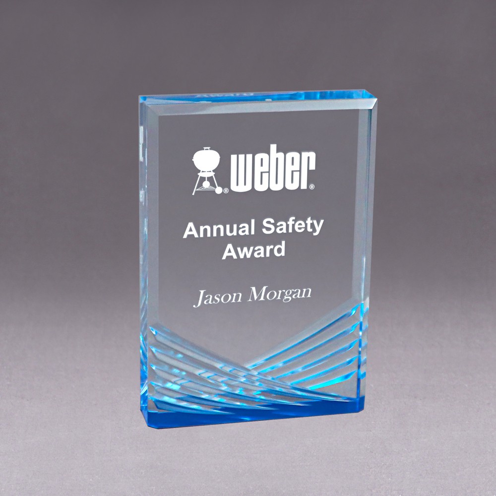 Acrylic Inspire Award - Blue - (12/CS)