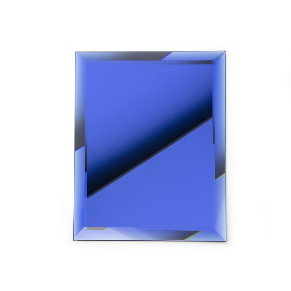 Beveled Mirror Plaque Blue 5"X7"