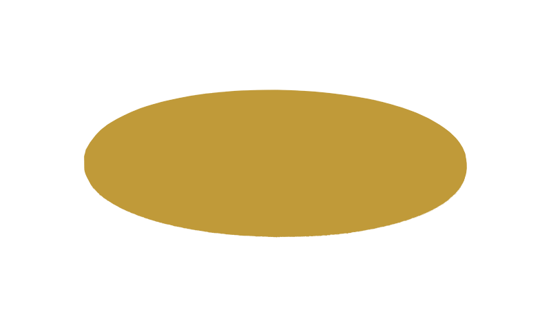 Gold PVC .060 1.5" x 3" Oval w 100 per Case