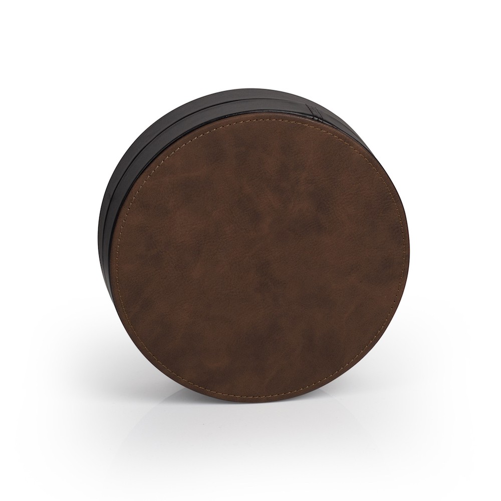 SADDLE COLLECTION BAY BROWN ROUND WINE SET