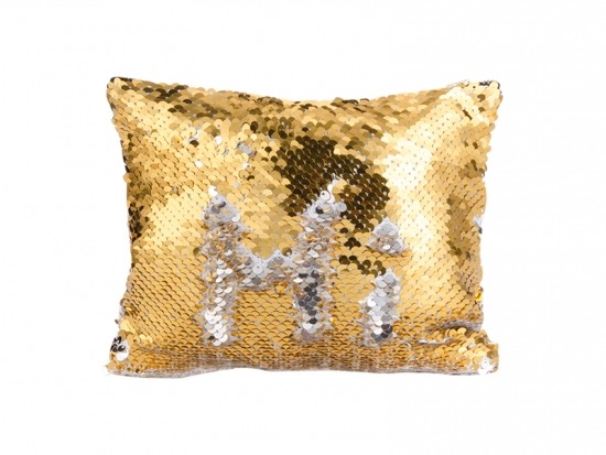 Sequin Pencil Bag Gold/Silver 6.5" x 8.07"