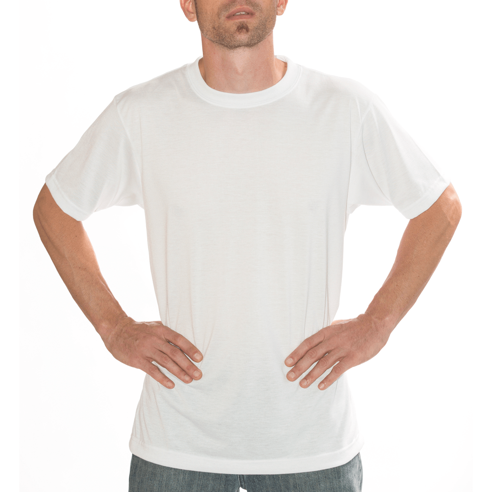 2X BRIGHTER WHITE T SHIRT BASIC PERFORMANCE TEE ADULT VAPOR (6/PKG)