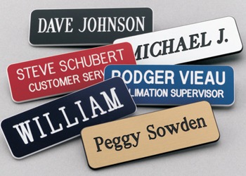1 X 3 BLACK/WHITE NAME BADGES SCOTT  ROUND CORNERS
