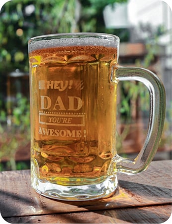 Glass Fathers Day Card