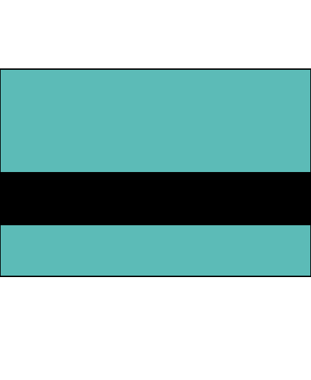 Rowmark Satins Aqua Black 1/16" Engraving Plastic