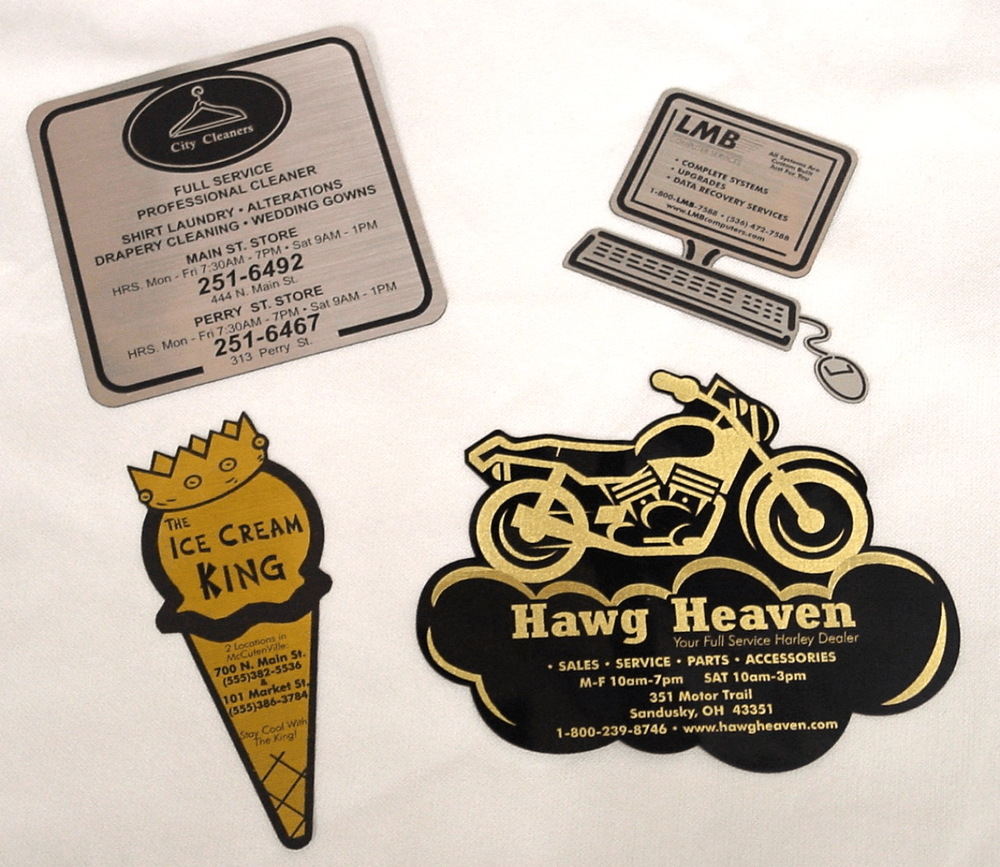Rowmark LaserMag Brushed Gold/Black Magnetic Sheet | JPPlus