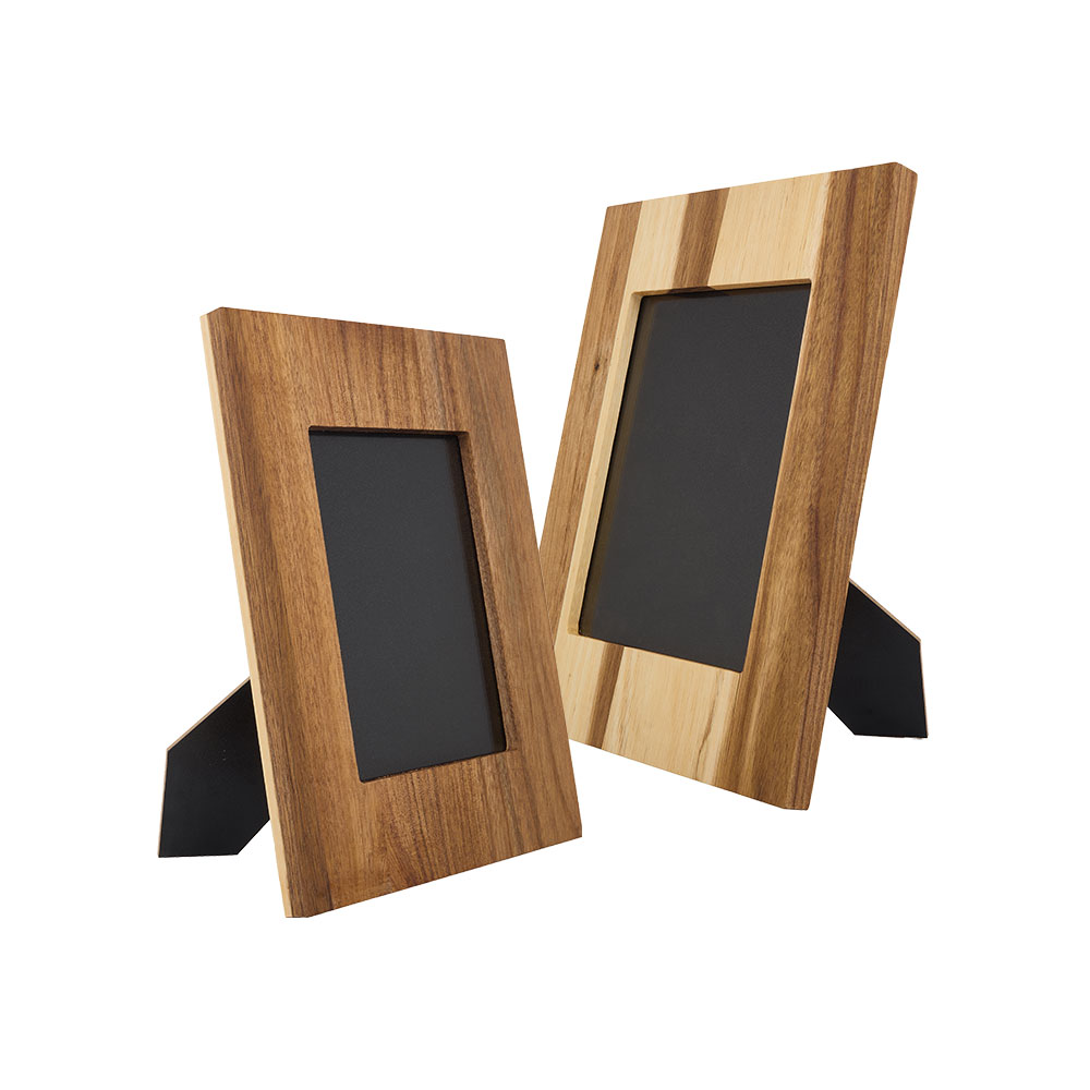 Group of Acacia photo frames
