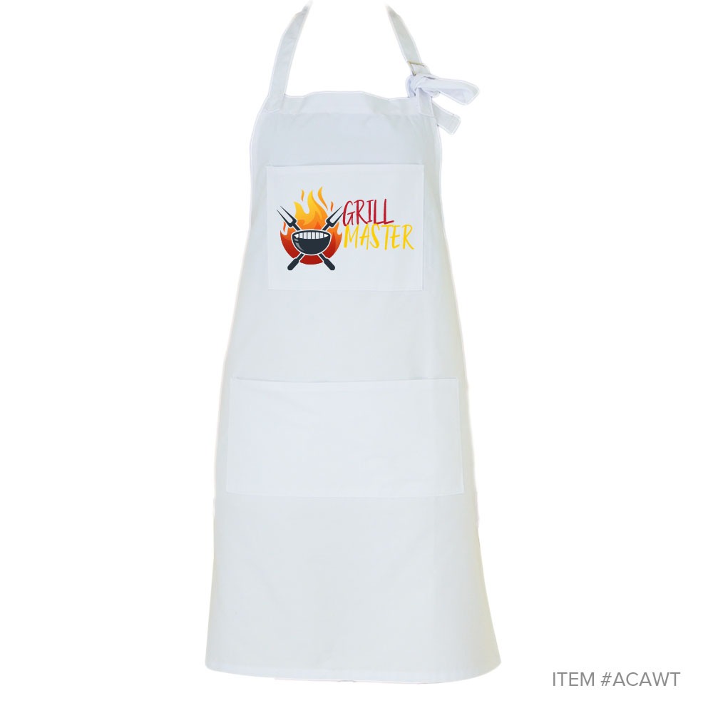 personalized white apron
