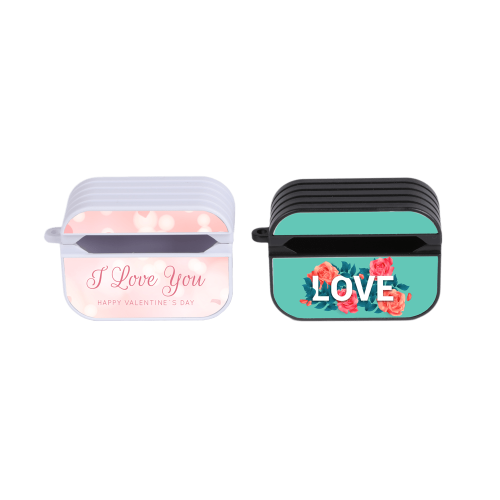 AirPods cases with love designs sublimated