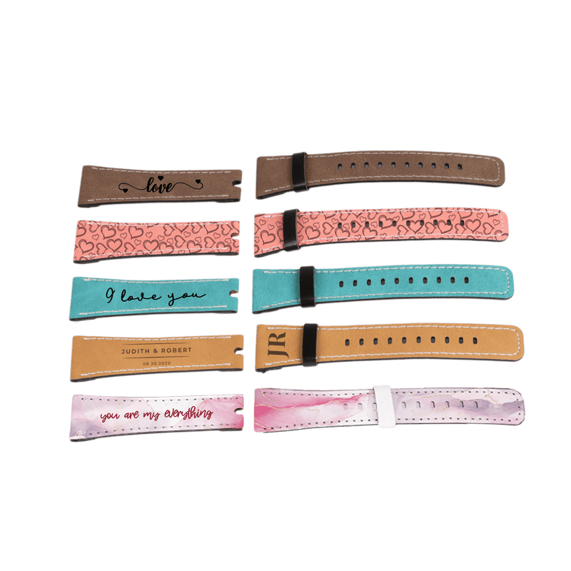 Apple watch bands with valentine's designs sublimated