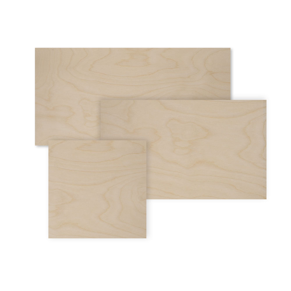 Group of sheets of birch