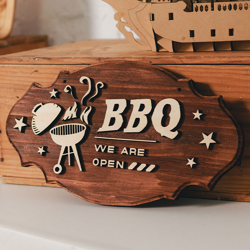 BBQ open sign