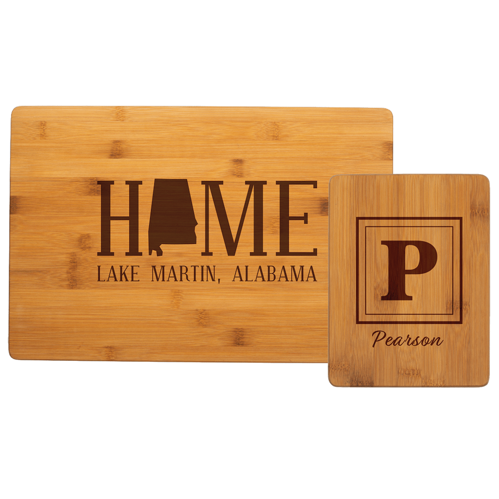 Engraved bamboo cutting boards