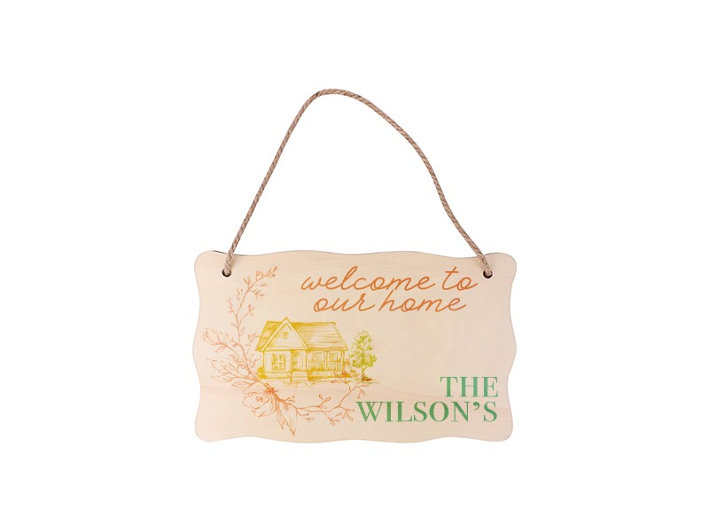 personalized Plywood Home Décor Sign with string hanger
