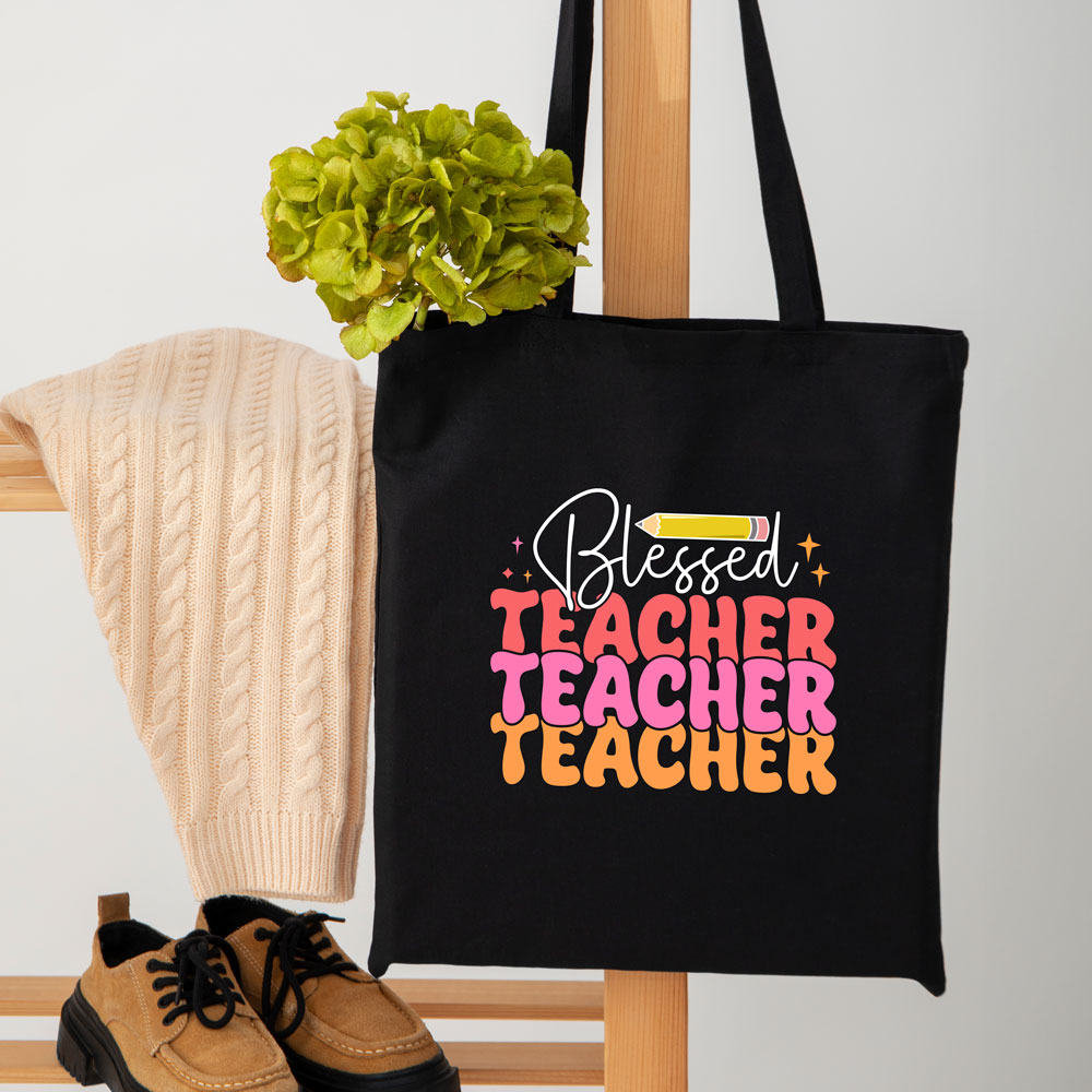 Teach bag handing on chair