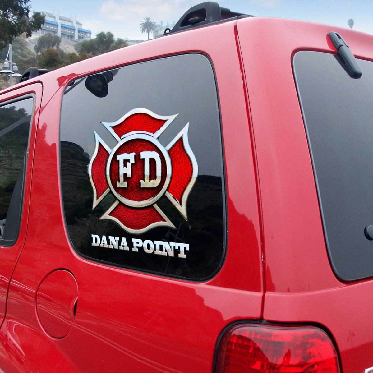 FD decal on the side car window
