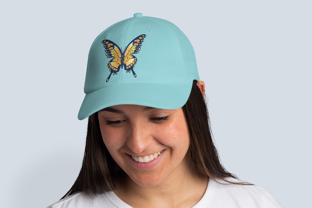 Siser DTV butterfly of females blue hat