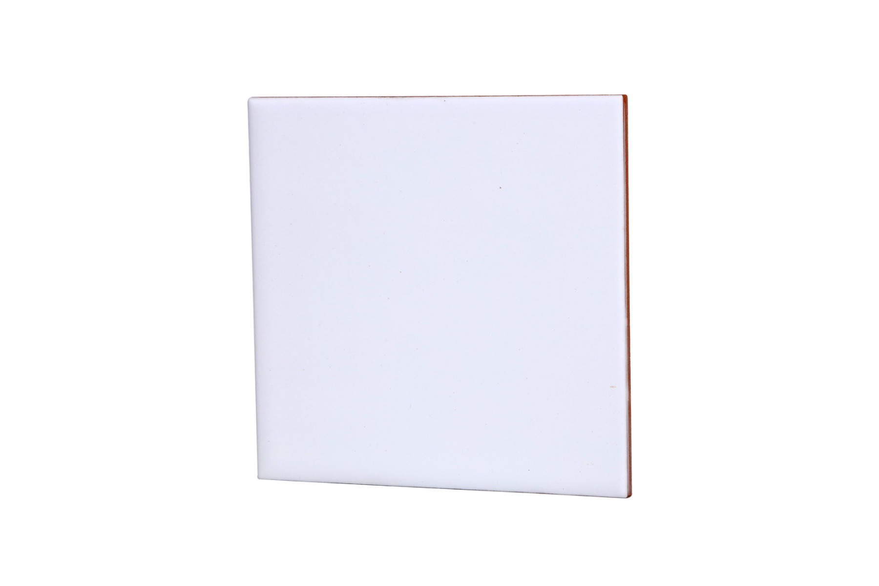 6.125 inch x 6.125 inch white satin Ceramic Tile