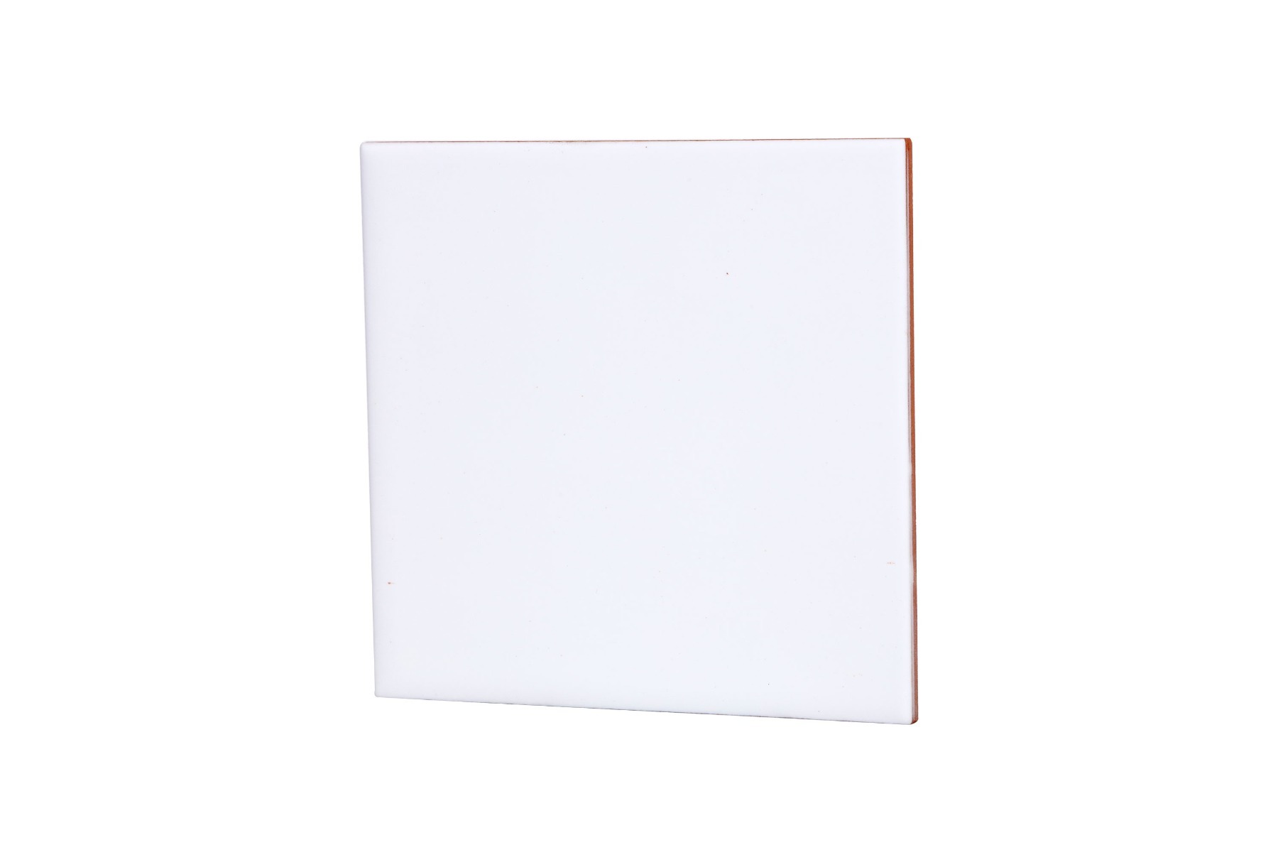 8 inch x 8 inch white satin ceramic tile