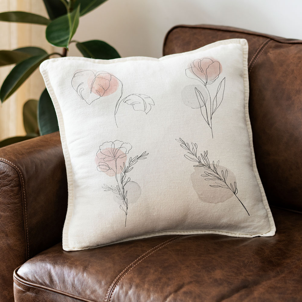 Roland BY-20 DTF on linen pillowcase