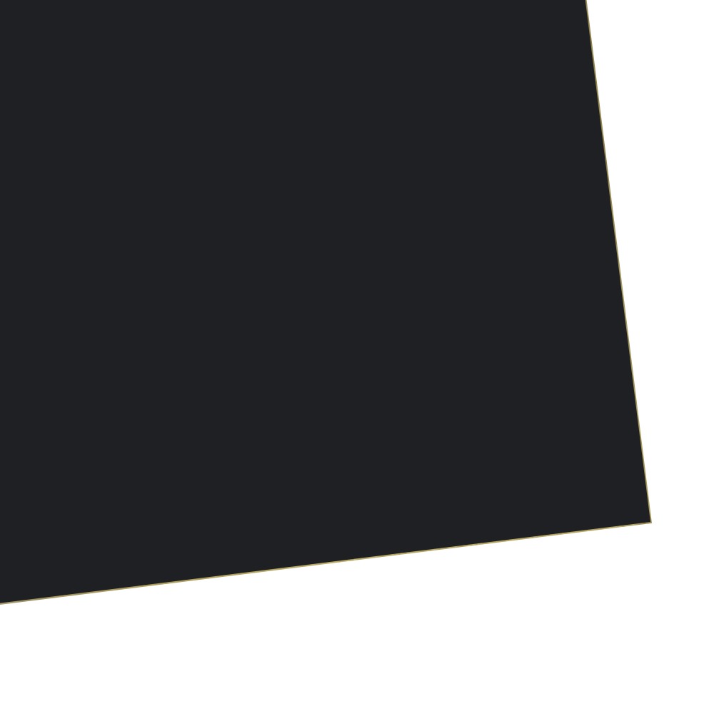 Flat black brass color swatch angled view