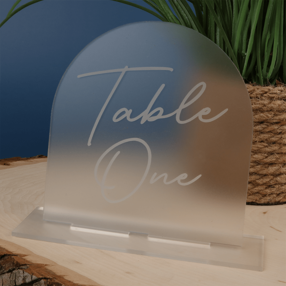 Table number sitting on table