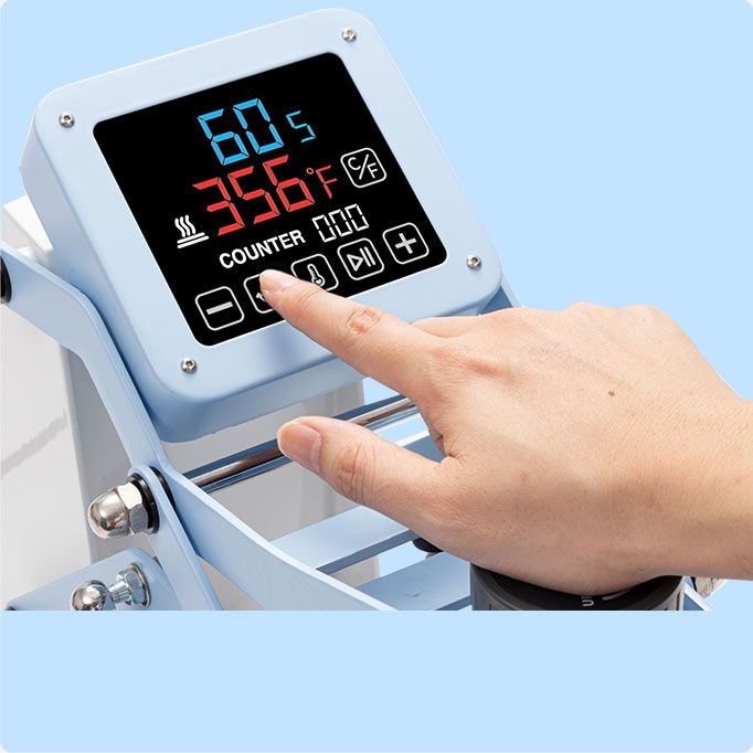digital touch screen on heat press