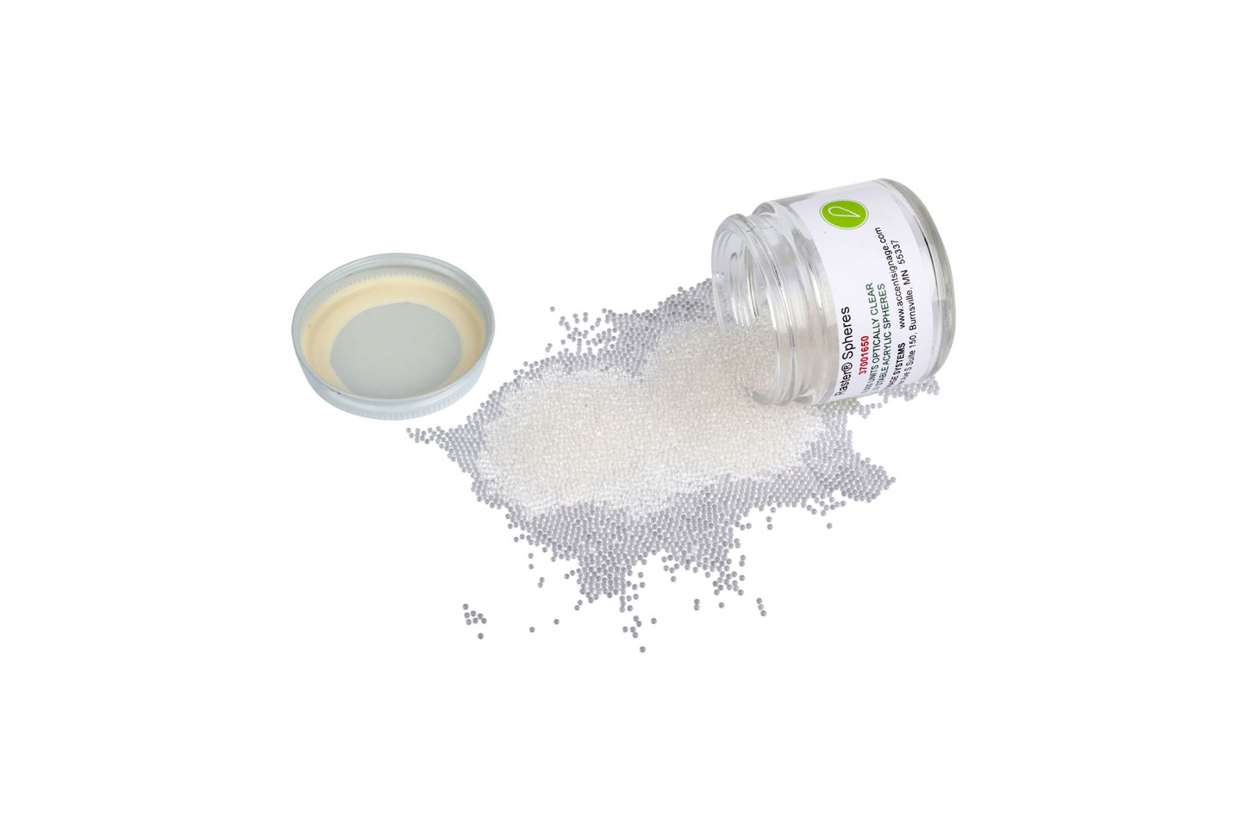 Clear Raster Spheres falling out of jar