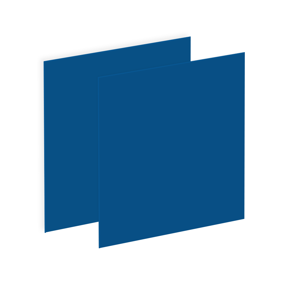 Clear/Blue standing swatch