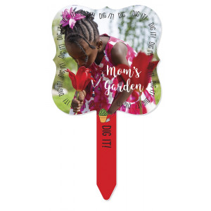 Unisub White Prague Aluminum Garden Stake - 6.9" x 2.75"