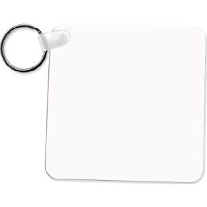 Unisub White Diamond Aluminum Keychain (1-Sided) - 2.25" x 2.25"