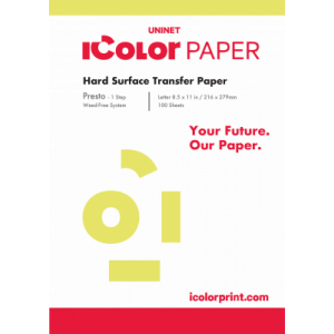 iColor Presto! 1-Step Metallic Hard Surface Transfer Media for Cardboard, Paper and Wood