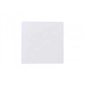 White Matte 3.9"x 3.9" Square Ceramic Coaster with Cork Back