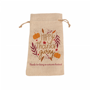 Faux Burlap Drawstring Bag (5 Pack)
