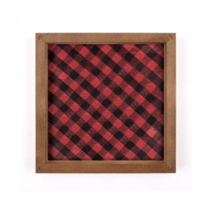 Buffalo Plaid Framed Sign for Wall or Tabletop