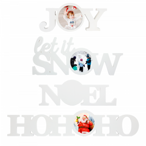 White Coated Wood Holiday Word Block for Sublimation