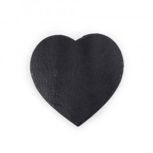 9.84" x 9.84" Heart Slate Table Mat