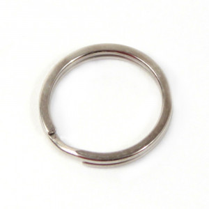 Nickel Plated Oval Split Key Ring .6"