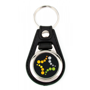 Punch N Press Black .98" Teardrop Key Chain