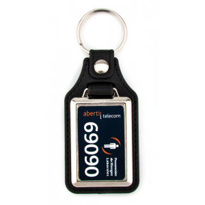 Punch N Press Black .98" x 1.57" Rectangle Key Chain