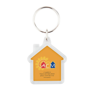 Punch N Press Clear House Acrylic Key Chain (2-Sided)