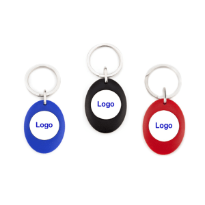 Punch N Press 1.25" x 1.69" Oval Plastic Key Chain (2-Sided)