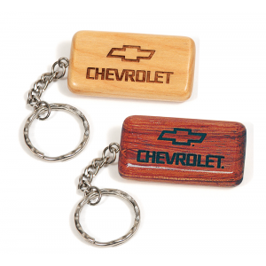 Wood Rectangle Keychain