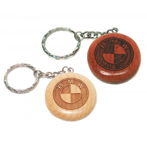 Wood Round Keychain