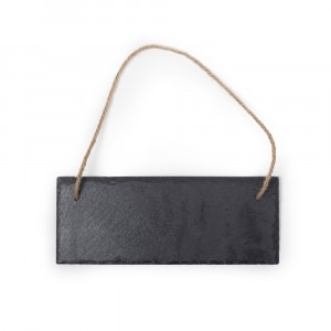  9.84" x 3.94" Rectangle Hanging Slate