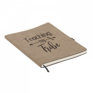 Saddle Collection 7" x 9" Laserable Leather-Like Notebook