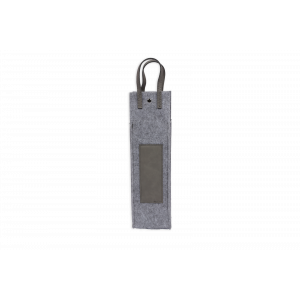 Saddle Collection Wine Tote Flannel Iron Gray