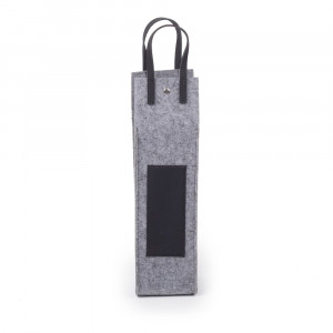 SADDLE COLLECTION WINE TOTE FLANNEL BLACK