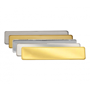 1/2" x 2-3/8" Metal Name Tag With Plain Back