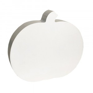White Coated Wood Pumpkin Block